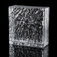 Brique de verre carrée ultra-transparente, bloc architectural en forme de cube, textures en nid d'abeille, résistant au feu, décoration de salle de bain de luxe