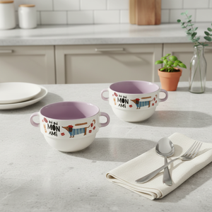 High Quality Custom <b>Large</b> Capacity Camping Home Use Ceramic Porcelain Eco-Friendly Dishwasher <b>Safe</b> Heat Resistant Serving Bowls - Product Image 2