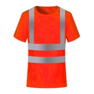 เสื้อยืดคอกลมแบบสะท้อนแสงสำหรับงานก่อสร้างจราจร  ผ้าตาข่ายแห้งเร็ว ระบายอากาศได้ดี  พร้อมโลโก้สั่งทำพิเศษ - Product Image 3