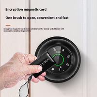 Serrure de porte intelligente Aiendi Tuya pour chambre et bureau, en bois, avec empreinte digitale, mot de passe, carte, en alliage d'aluminium, option de stockage de données cloud