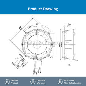 Ventilador Axial de Refrigeración Eléctrico Potente con Rodamiento de Bolas ebmpapst W1G180-AB47-01 48VDC 100W/82W 180mm 2.3A 4600RPM IP20 - Product Image 4