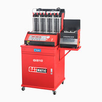 GATmatic GI810 Limpiador de Inyectores de Combustible Ultrasónico de Alta Presión, Probador de Líquido 200W, Prueba de 8 Cilindros, Pantalla LED, para Camry y Corolla