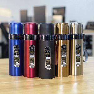 Nouvelle Arrivée 2025 – Bouteille d'eau isotherme en acier inoxydable 304 de 500 ml, à col étroit, thermos sous vide avec revêtement en caoutchouc et couvercle, idéale pour le camping - Product Image 1