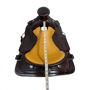 BS International - Silla de montar inglesa de cuero vacuno 100% natural y duradero, con estructura de madera, y brida de caballo envejecida NA95 SUS304 - Product Image 5