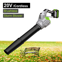 Vertak 28000rpm Souffleur sans fil 20v Souffleur de feuilles de jardin à vitesse variable avec tube avant détachable