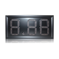 Jhering Offre Spéciale RF télécommande LCD contrôle 8 pouces 3 chiffres alliages d'aluminium LED gaz station-service prix écran signe