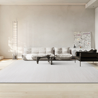 Yıkanabilir ev halıları beyaz geometrik döngü ve kesim 300x400 Modern halı halısı