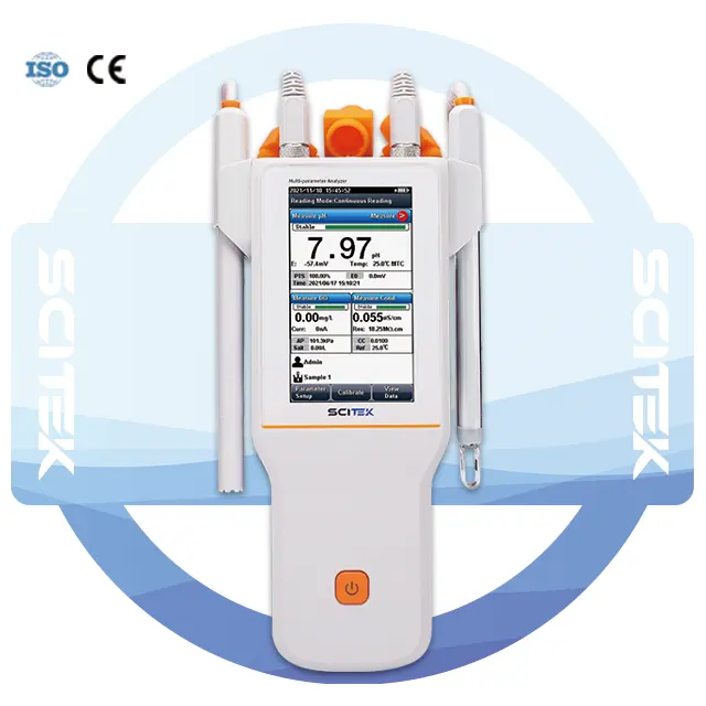 SCITEK Medidor portátil de calidad del agua para mV/pX/Resistividad/TDS/Sal./DO Saturación de líquidos