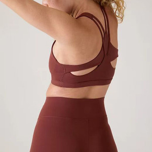 Conjunto de Yoga a cuadros de 2 piezas de alta calidad para mujer, ropa deportiva personalizada para gimnasio, Fitness, transpirable, levantamiento de glúteos, entrenamiento con Control de barriga - Product Image 1