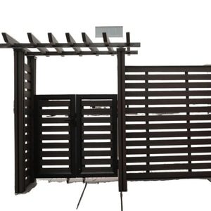 Clôture en bois synthétique d'extérieur, sans peinture, entièrement scellée, garde-corps, cour, <span class=keywords><strong>terrasse</strong></span>, balcon, jardin de fleurs, carrelage, panneau de porte extérieur - Product Image 5