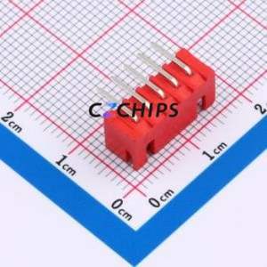 ZX-XH2.54-5PWZ-R Wire-to-Board Pin Header Bent Lead Through Hole,P=2.5mm Connector 1x5P 2.5mm Right Angle Insert XH - Product Image 2