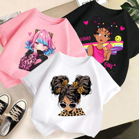 T-shirt pour enfants, manches courtes, coton, anti-humidité, nouvelle collection 2026, imprimé dessin animé, style coréen, tendance
