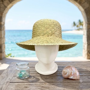 Chapeau de paille de luxe élégant à large bord pour femme et unisexe, idéal pour la plage, vente en gros, été - Product Image 1