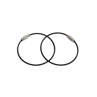 Porte-clés en fil d'acier inoxydable, anti-rouille, boucle de câble métallique pour clés de moto, vélo, voiture, vente en gros