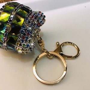 Creative Cute <strong>Munchki</strong> Diamond Set Car Keychain Female Cartoon Couple Car Bag Pendant Wholesale - Product Image 5