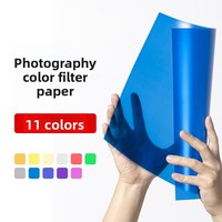 Papier Filtre de Couleur pour Photographie, 11 Filtres de Température de Couleur (30x30 Pouces) 0,4kg pour Éclairage LED, Flash et Accessoires