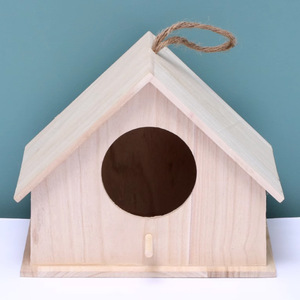 Breeding <b>Box</b> Paulownia Xuanfeng American Style Hanging Solid Wood Birdcage Bird Tree Bird Nest Outdoor <b>Small</b> House - Product Image 1