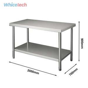 Material de alta calidad, acero inoxidable 304, varios tamaños, mesa de trabajo comercial de acero inoxidable para <span class=keywords><strong>restaurante</strong></span> comercial - Product Image 2