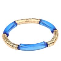 Bestie européenne américaine bijoux en gros perlé acrylique coude or géométrique numéro motif avec perle religieux à la mode