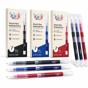 Stylo Rollerball <span class=keywords><strong>à</strong></span> Encre Liquide <span class=keywords><strong>à</strong></span> Séchage Rapide KAIX, Pointe Aiguille 0,5 mm, Encre Noire, Vente en Gros Directe, Idéal pour la Prise <span class=keywords><strong>de</strong></span> Notes Étudiantes - Product Image 1