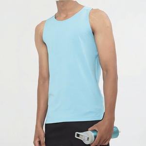 <b>Mens</b> Cotton Polyester Tank Quick Dry Knitted <b>Sports</b> <b>Vest</b> Sleeveless Gym Training Tee - Product Image 3