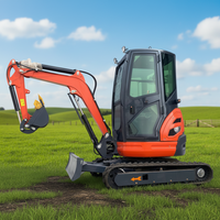 Mini-excavatrice de 2,5 tonnes pour travaux urbains, moteur diesel japonais à faible bruit et haute efficacité certifié ISO, commande intelligente par pilote