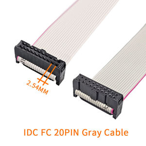 สายเคเบิล IDC FC-20P 20 พิน ระยะห่าง 2.54 มม. สายเชื่อมต่อแบบแบนสีเทา สายริบบิ้นส่งข้อมูล - Product Image 2