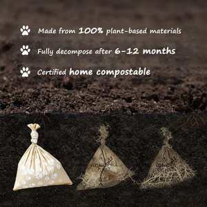 Bolsas para excrementos de perro antibacterianas, impermeables, biodegradables, impresas en flexografía, con asa tipo chaleco, material PLA, para artículos para mascotas, gran éxito de ventas. - Product Image 6