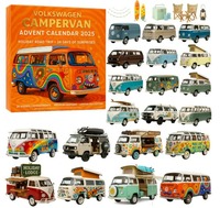 Nouveau Calendrier de l'Avent Bus Boîte Mystère Décoration de Sapin de Noël Pendentif en Acrylique Cadeau d'Anniversaire