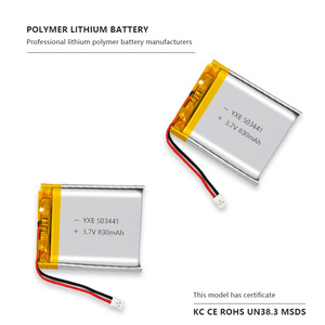 공장 OEM/ODM <span class=keywords><strong>3.7V</strong></span>/830mah 리틀 파우치 충전식 리튬 폴리머 배터리 소비자 전자 제품 모델 503441 - Product Image 6