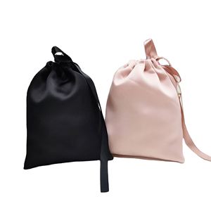 Satin Bag Custom Silk Bags Storage Pouch Printed Logo Gift Drawstring Pouches for Jewelry Drawstring Pouch Soft Satin Hair Bag - Product Image 2