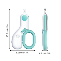 Lampe LED Coupe-ongles pour chat et chien Tondeuse professionnelle à griffes pour animaux de compagnie avec verrouillage de sécurité Kit d'outils de toilettage pour chiots et chatons