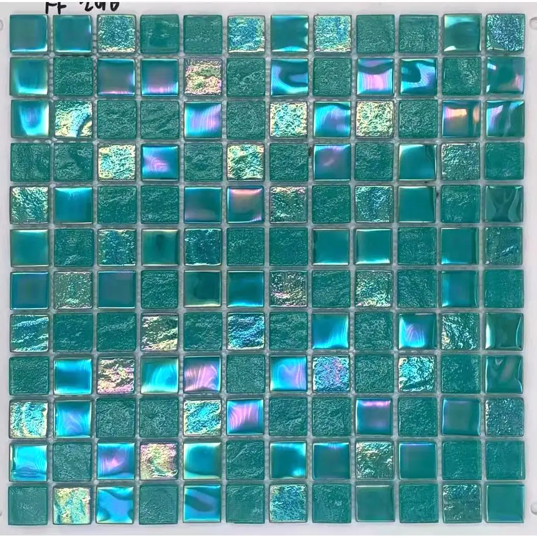 Hot Selling 250x250 Mm Swimming Pool Glass Mosaic Tiles With Wholesale Factory Price