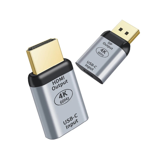 USB Type-C to HDTV/DP/Mini DP Adapter USB-C 4K 60Hz HD/DisplayPort/Mini DisplayPort Converter for MacBook Laptop TV Monitor