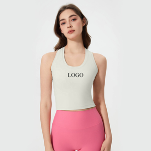Women Seamless Yoga <b>Tank</b> Crop <b>Top</b> <b>Racerback</b> Fitness Sports Bralette Workout Activewear - Product Image 1