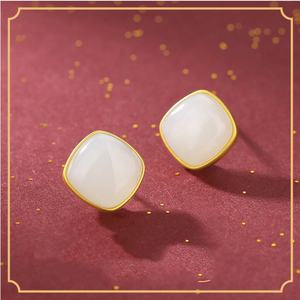 Joyería de moda para mujer, joyería fina, aretes, conjunto de joyería de moda, plata 925, joyería de plata de ley 925, jade natural. - Product Image 2