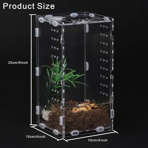 Custom scatola di allevamento di rettili in acrilico trasparente terrario serbatoio gabbia per tarantola invertebrati insetto mantide - Product Image 2