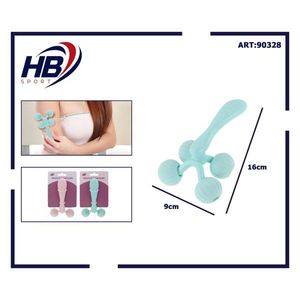 Masajeador Multifuncional de Cuatro Bolas en Colores Rosa y Azul, Rodillos de Masaje - Product Image 3