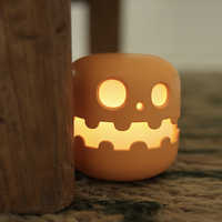Lampe citrouille d'Halloween mignonne rechargeable à commande tactile, veilleuse fantôme de bureau pour enfants, lumière LED pour enfants, jouet pour enfants