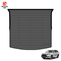 Tapis de sol de voiture 3D imperméables toutes saisons en TPE sur mesure et tapis de coffre pour Mitsubishi Outlander PHEV 2018-2022