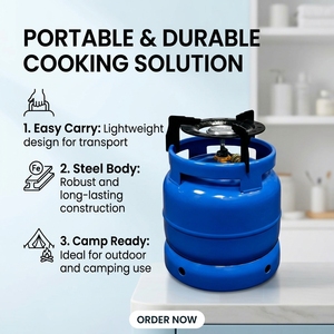 Cilindro de Gas LPG de Acero de 6 kg <span class=keywords><strong>a</strong></span> <span class=keywords><strong>Precio</strong></span> de Fábrica para Cocinar en Casa, Venta al por Mayor para el Mercado Africano, Tanque de <span class=keywords><strong>Propano</strong></span> para Cocinar - Product Image 2