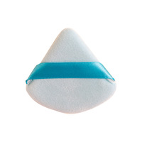 Houppette de maquillage en velours cristal style influenceur, à fibres courtes, forme irrégulière, pour poudre sèche, douce et respectueuse de la peau, pour fixer le maquillage