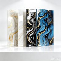 Panneaux muraux décoratifs imperméables anti-UV de haute qualité avec revêtement brillant, design moderne pour intérieur/TV et divertissement commercial
