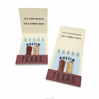 Allumettes personnalisées imprimées avec motif de bottes de cowboy western, allumettes personnalisées pour mariage, livrets d'allumettes personnalisés