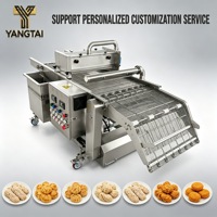 Machine industrielle d'enrobage de pâte pour anneaux d'oignon, frites et boulettes de viande