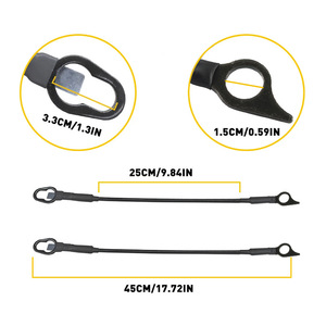 Cables para puerta trasera para Dodge Dakota 1987-2011 4352190 y 4352191, par de cables de acero negros - Product Image 5