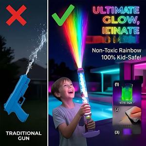 Neue Leuchtende Regenbogen-LED-Wasserpumpe aus PVC-Material für Sommer-Outdoor-Partys, Tragbares Leuchtspielzeug für Kinder, Jungen und Mädchen - Product Image 6