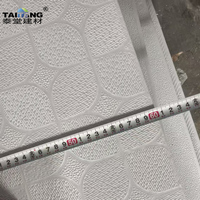 Paneles de Techo de PVC y Yeso 603x603, Cielo Raso Falso, Techo de Yeso, Faux Plafond, Paneles de Techo de Pladur con Revestimiento de Vinilo Impermeables