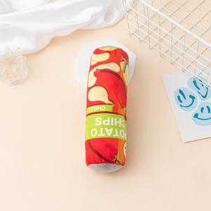 Wholesale Pet Dog <b>Cat</b> Vocal Durable <b>Plush</b> Grinding Teeth Cleaning Bite Resistant Potato Chip Cylinder Stuffed Pet Chew Toys - Product Image 3