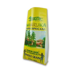 High quality 100% virgin plastic material pp woven sack bags with color printing for packing hybrid rice seed 25kg
